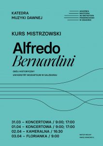 Plakat kursu mistrzowskiego z Alfredem Bernardinim
